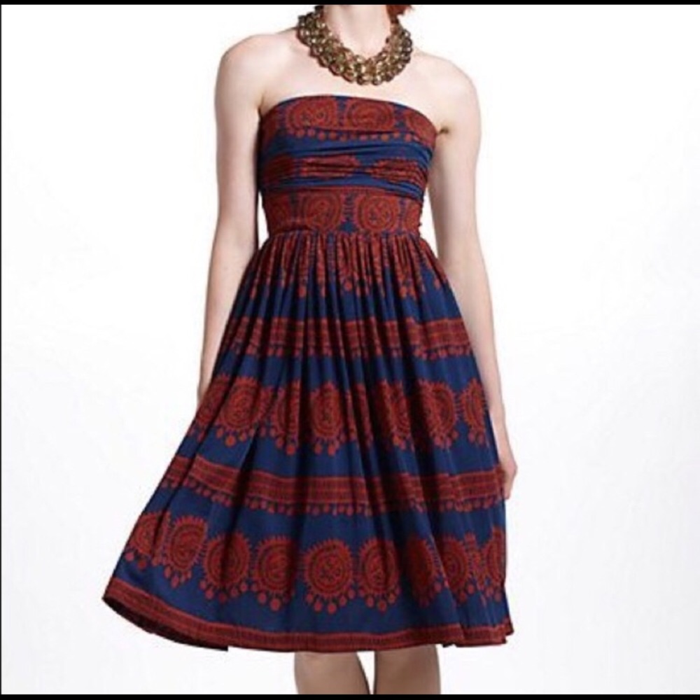 Anthropologie strapless dress